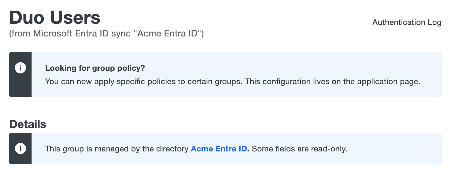 Group Managed by Entra ID Sync