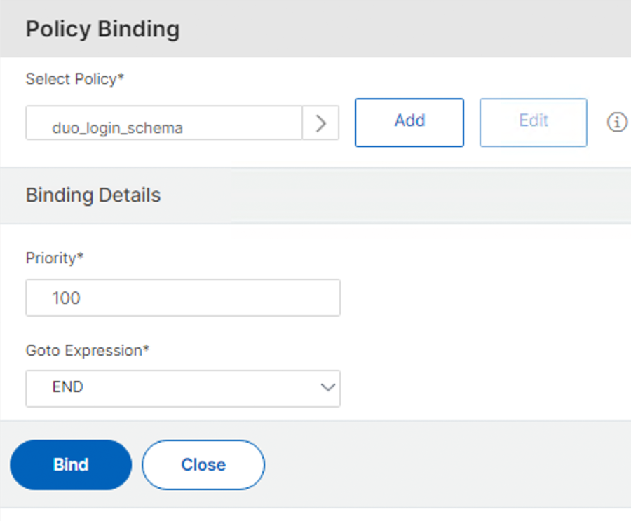 Bind Authentication Login Schema to Authentication Server