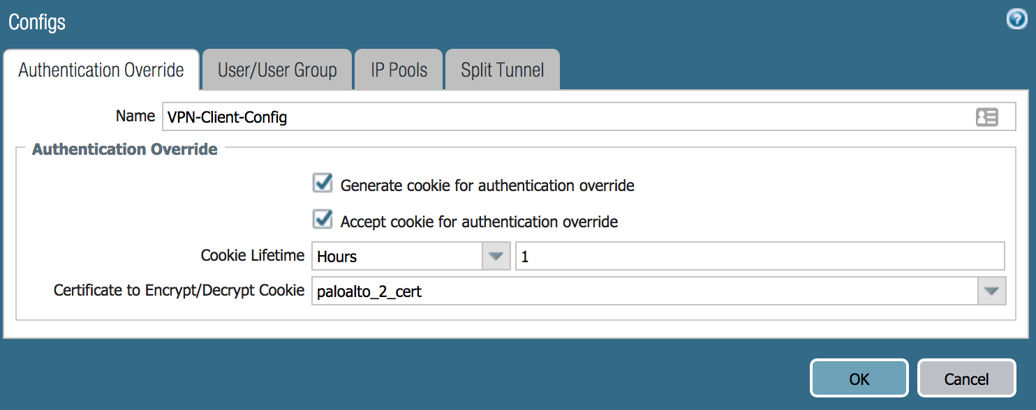 Palo Alto Networks Gateway Configuration