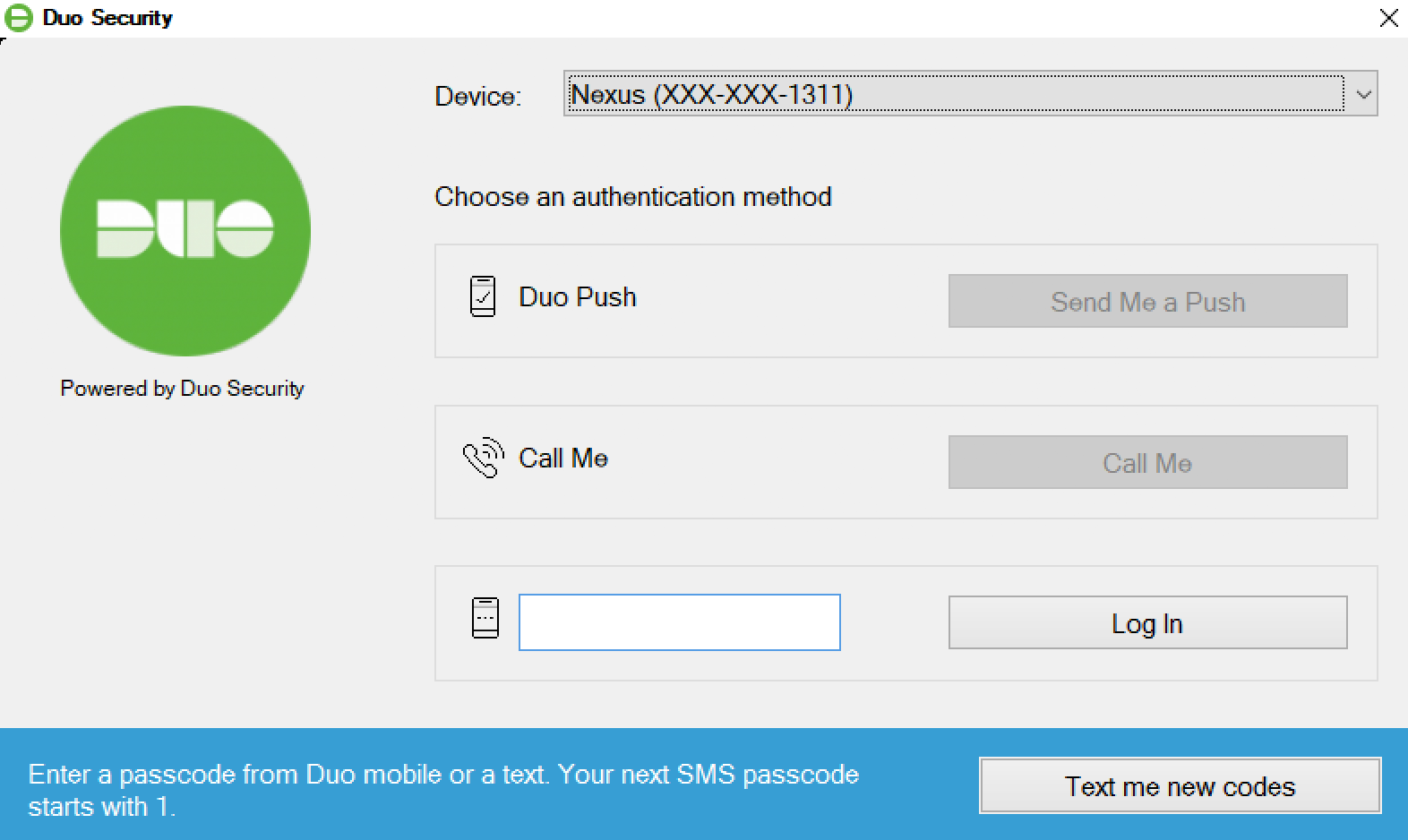 Duo Auth Factors