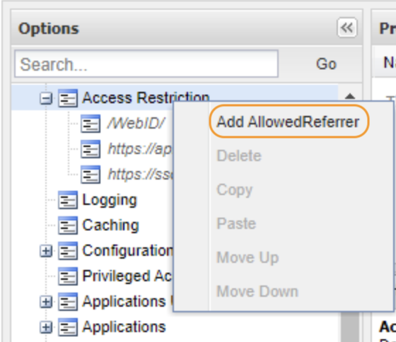 CyberArk Privileged Access Access Restriction drop-down Menu