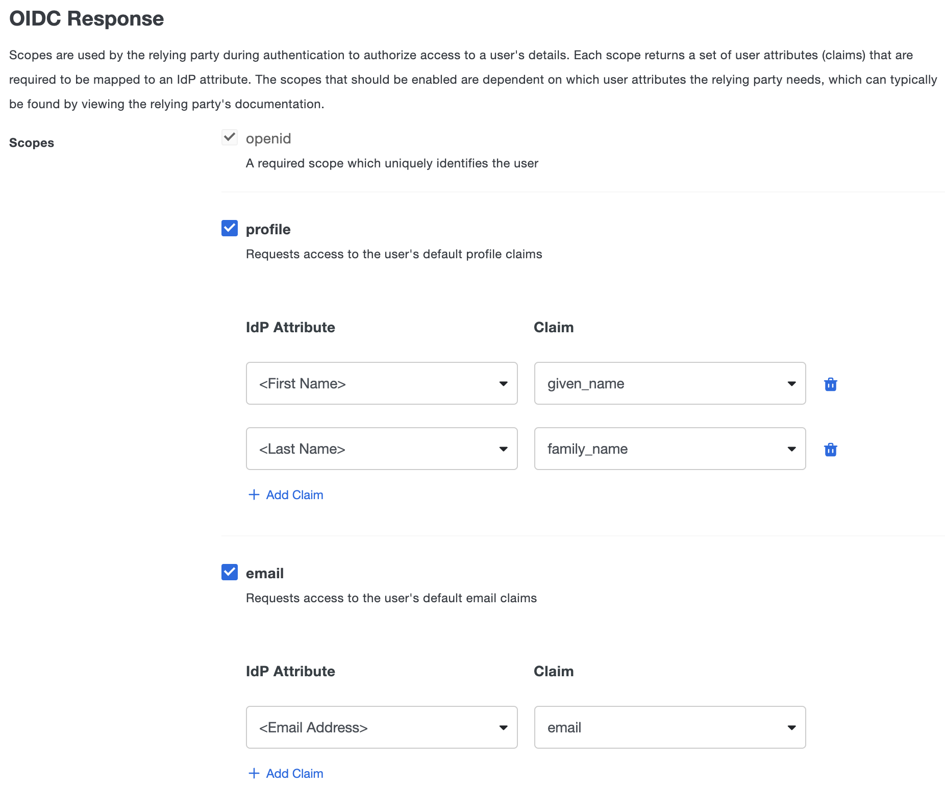 Duo Red Hat Keycloak OIDC Response Section