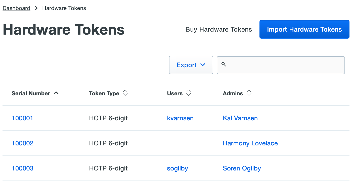 Tokens View for Owners