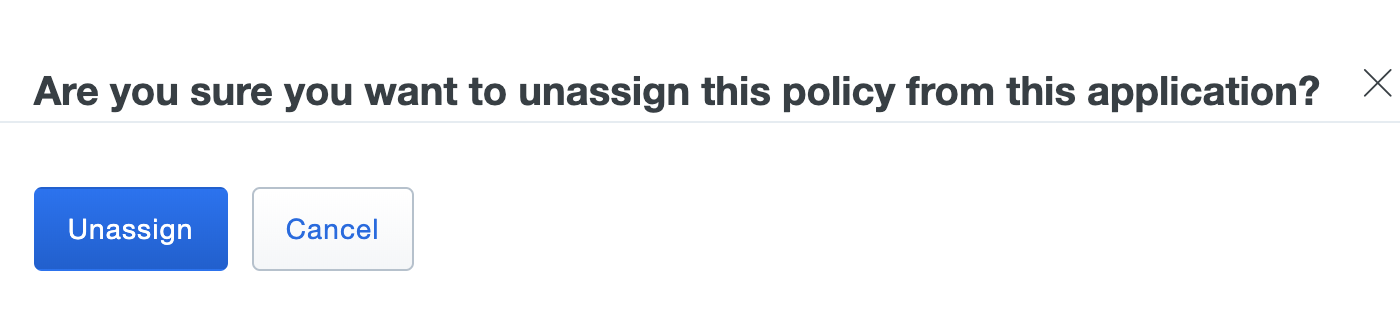 Unassign Custom Policy